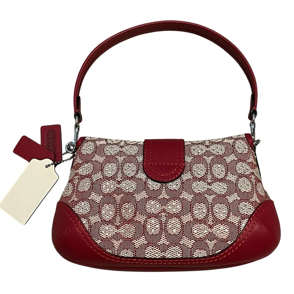 Coach Ruby Red Soho Flap Bag - Picture 3 of 11